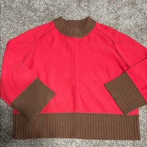Red and Brown Anthropology Sweater